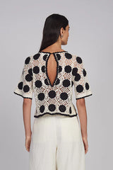 Amira Top - White / Black