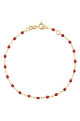 6.7" Classic Gigi Bracelet - Bordeaux + Yellow Gold