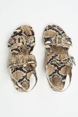 The Double Buckle Sandal - Python