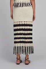 Tianna Skirt - Ivory / Black