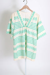 Belkis V-Neck - Chereka Green