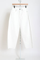 Bow Leg Crop - White