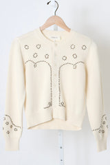 The Studded Cardigan - Natural