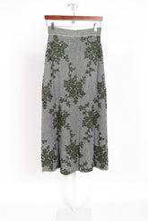 Broccada Skirt - Dove-Green