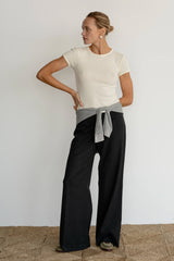 The Pointelle Baby Tee - Creme