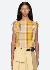 Copeland Plaid Top - Yellow
