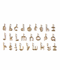 Groovy Diamond Initial Mini Bead Charm - 14K Gold (By Special Order)