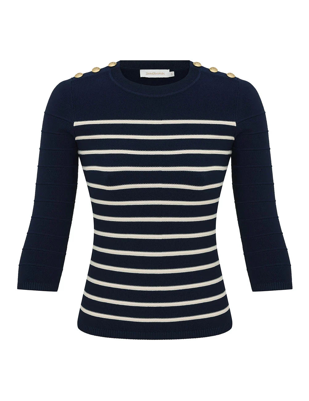 Luna Striped Top - Navy / Cream