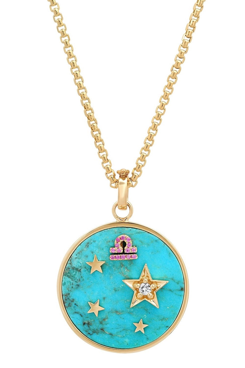 Large Turquoise Zodiac Necklace - (By Special Order)