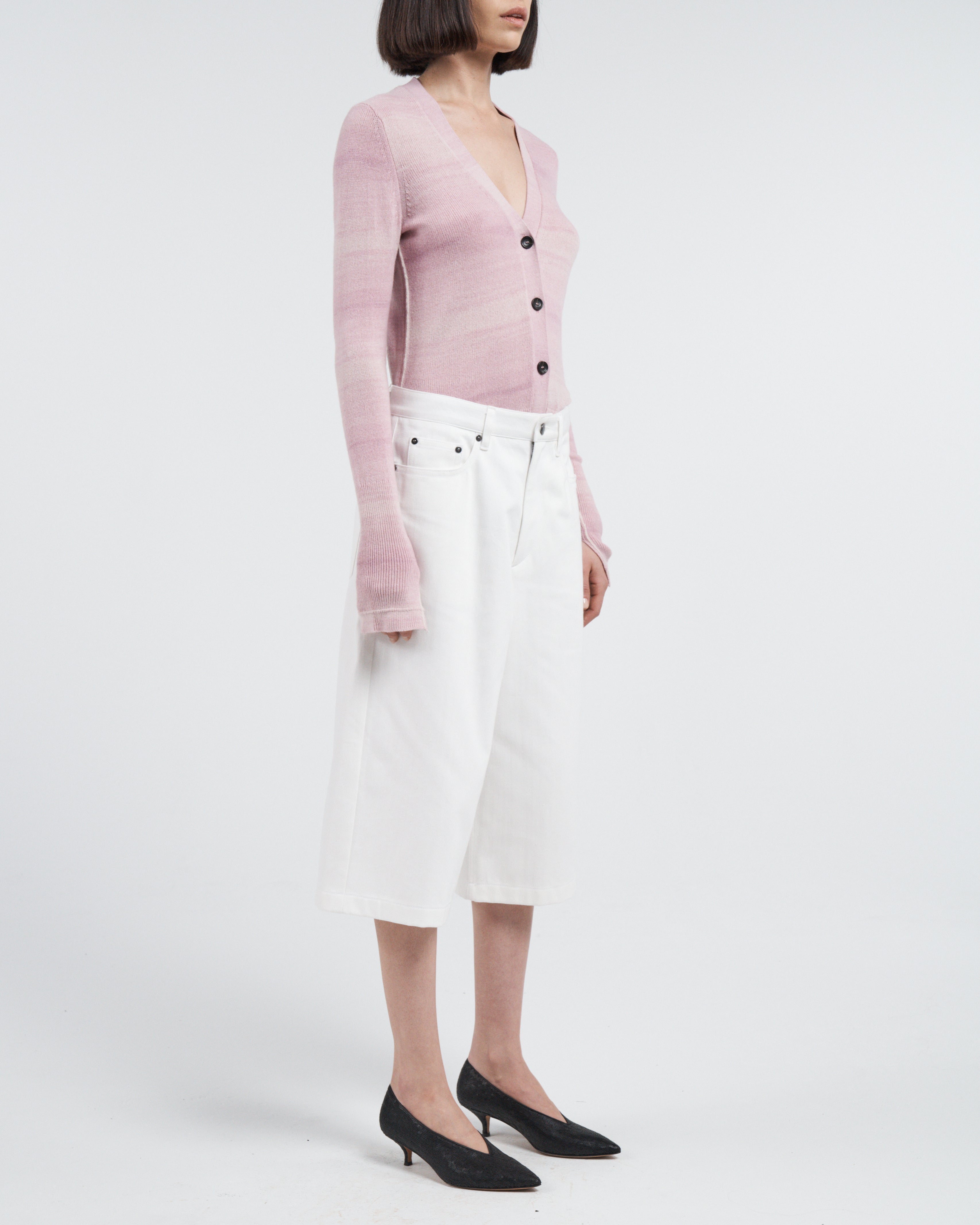 Featherweight Slim Cardigan - Space Dye Pink