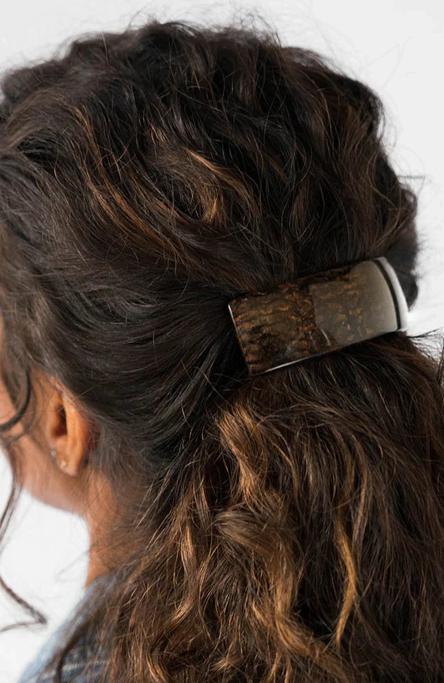 Rectangle Volume Barrette - French Classic - Mojave