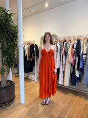 Mahon Halter Maxi Dress - Tangerine