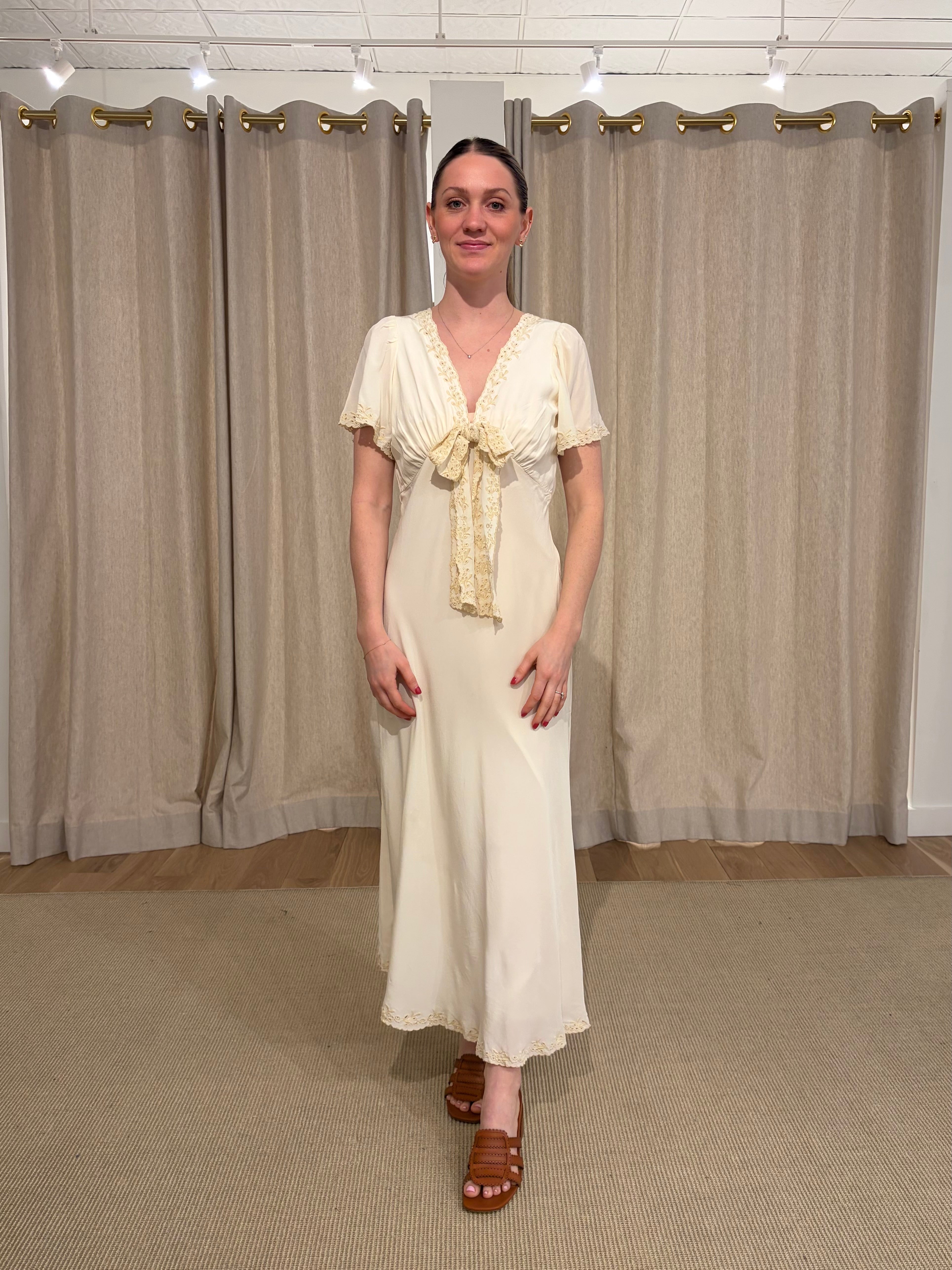 Brunello Silk Dress - Cream
