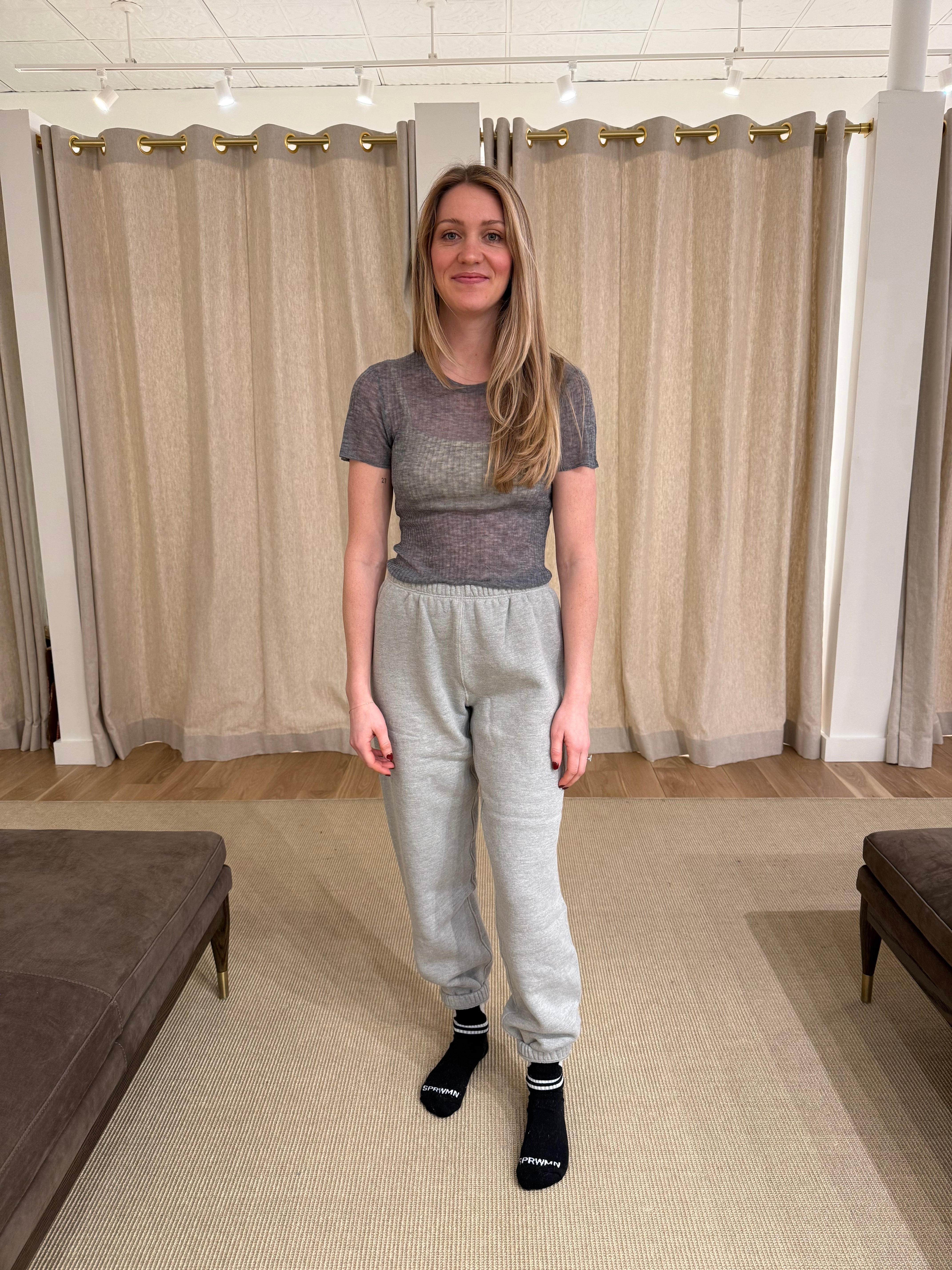 Mini Logo Sweatpants - Heather Grey