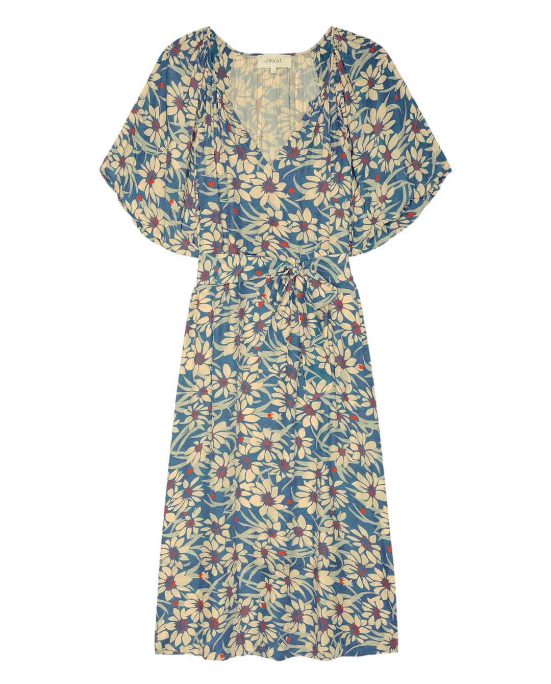 The Fairground Dress - Blue Scattered Bloom