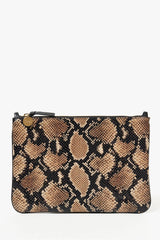 Flat Clutch w/ Tabs - Tan Desert Snake