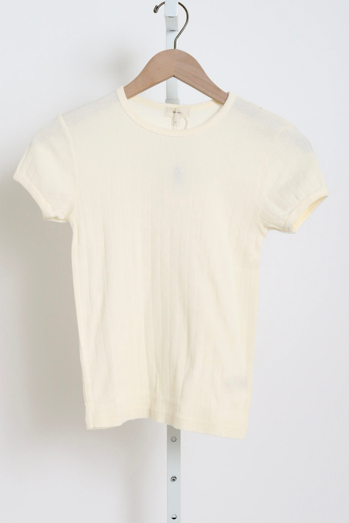 The Pointelle Baby Tee - Creme
