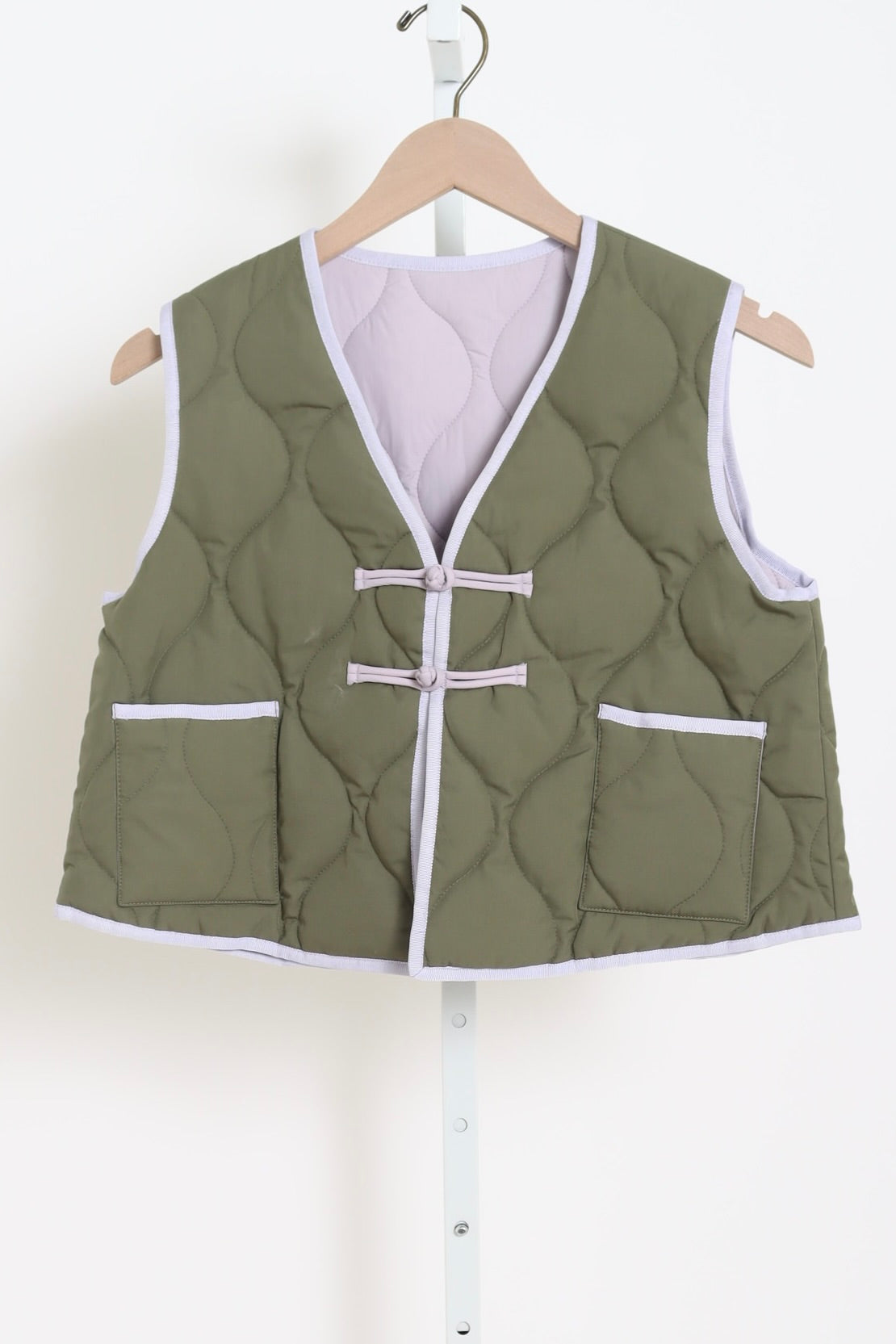 Rainproof Twill Short Peacoat - Khaki