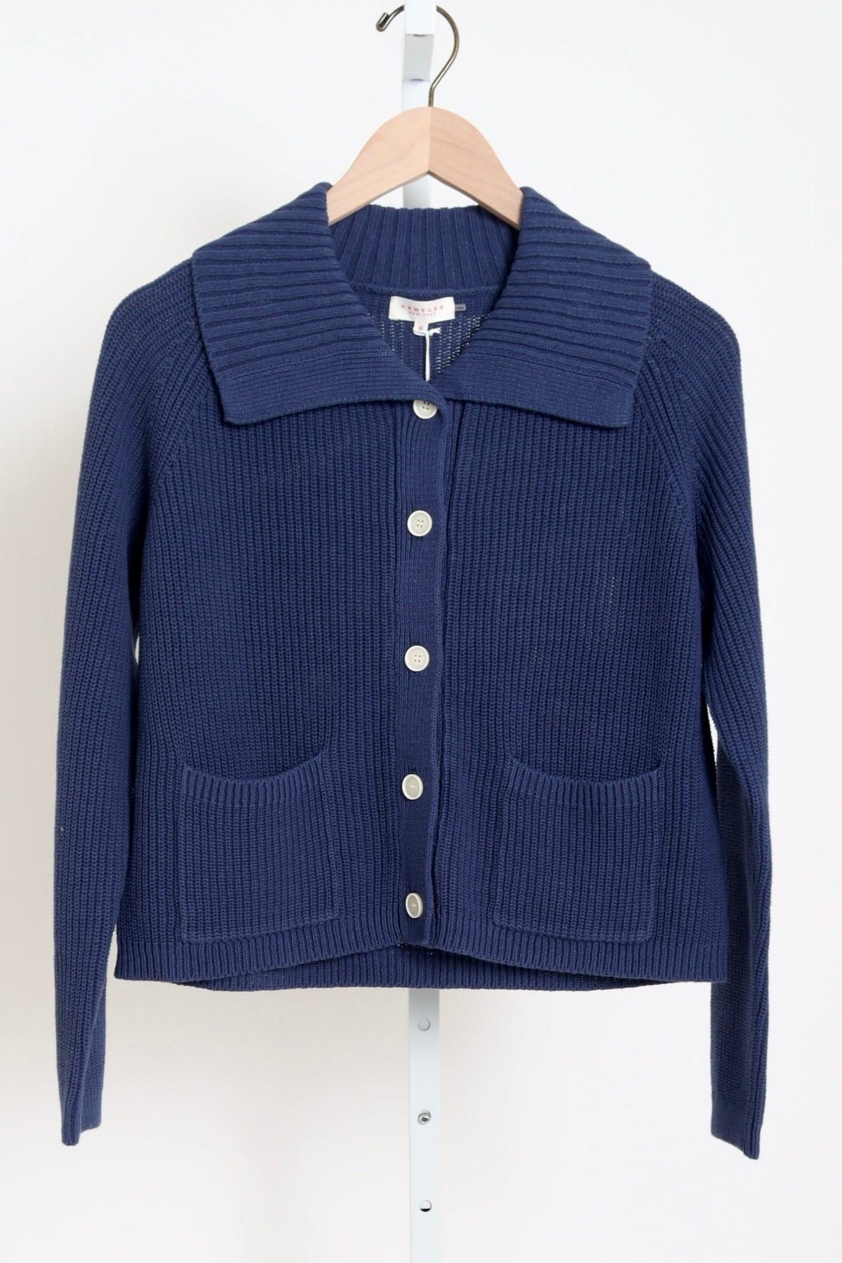 Morgan Cotton-Linen Cardigan - Indigo