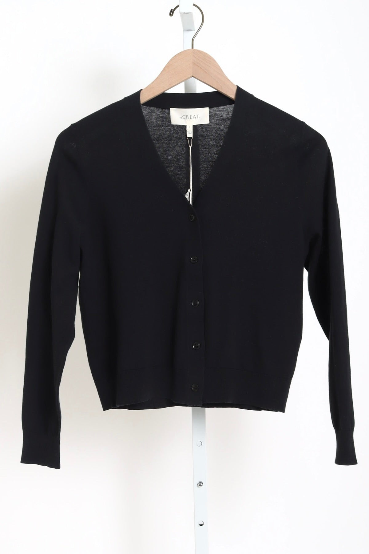 The Shrunken V-Neck Cardigan - Black