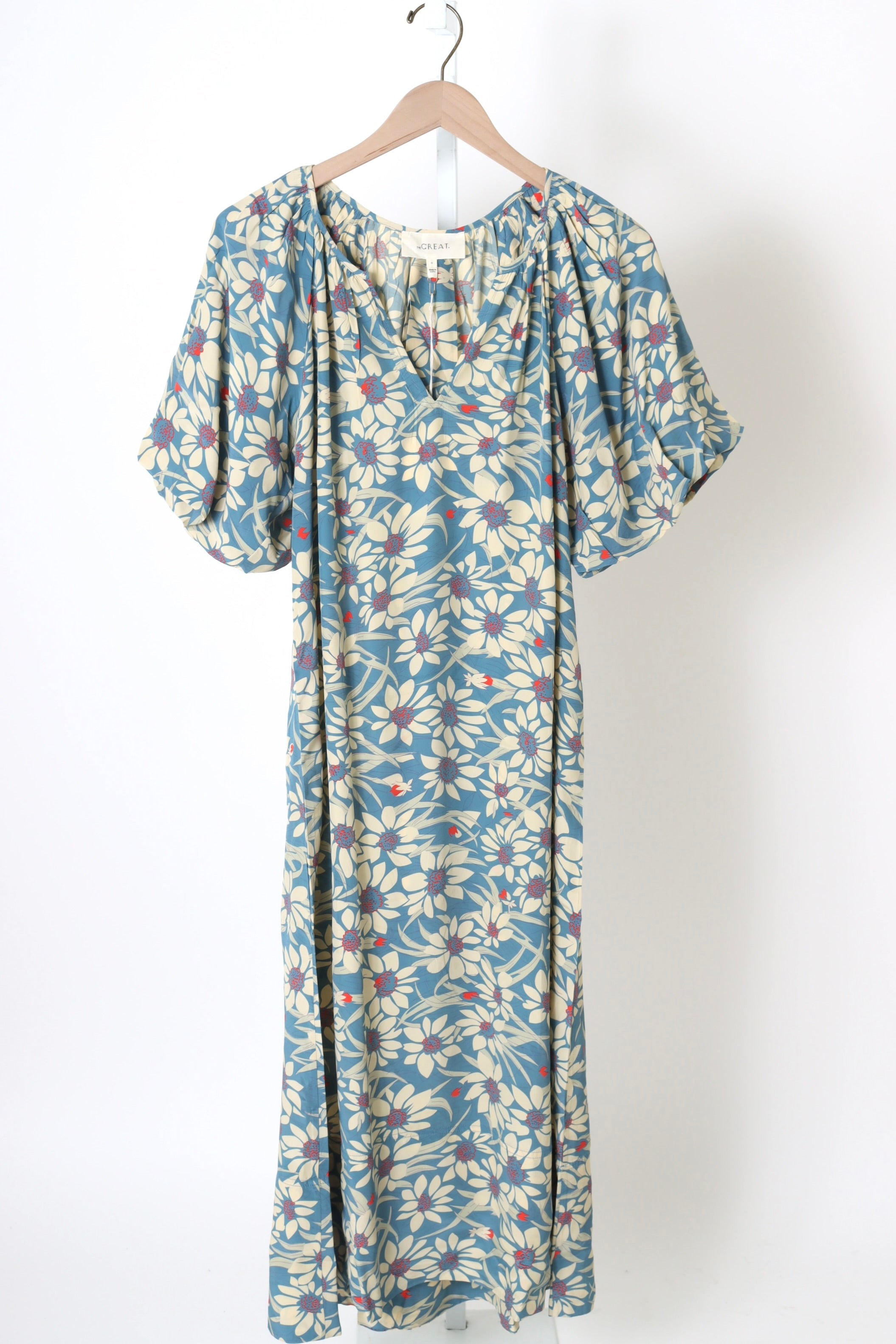 The Fairground Dress - Blue Scattered Bloom