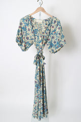 The Fairground Dress - Blue Scattered Bloom