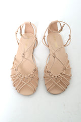 14702_ My Shoes - Flat Sandals with Tubular Laces - Alba