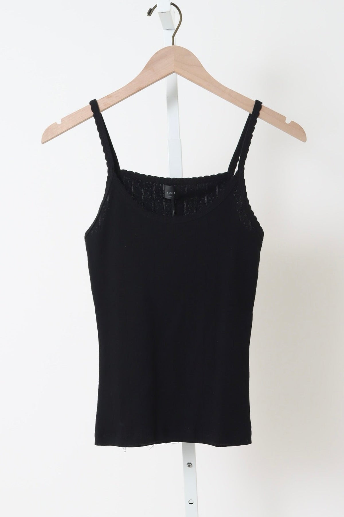 Pointelle Tank - Black