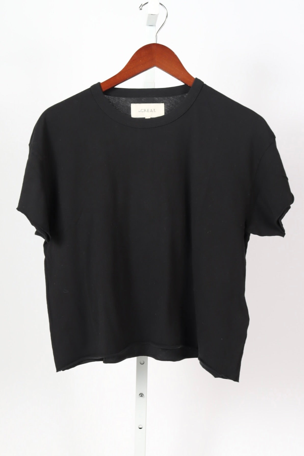 The Crop Tee - Almost Black