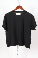 The Crop Tee - Almost Black