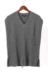 Light Cardigan Stitch Vest - Smoke