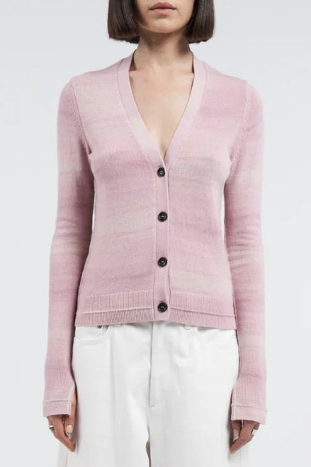Featherweight Slim Cardigan - Space Dye Pink