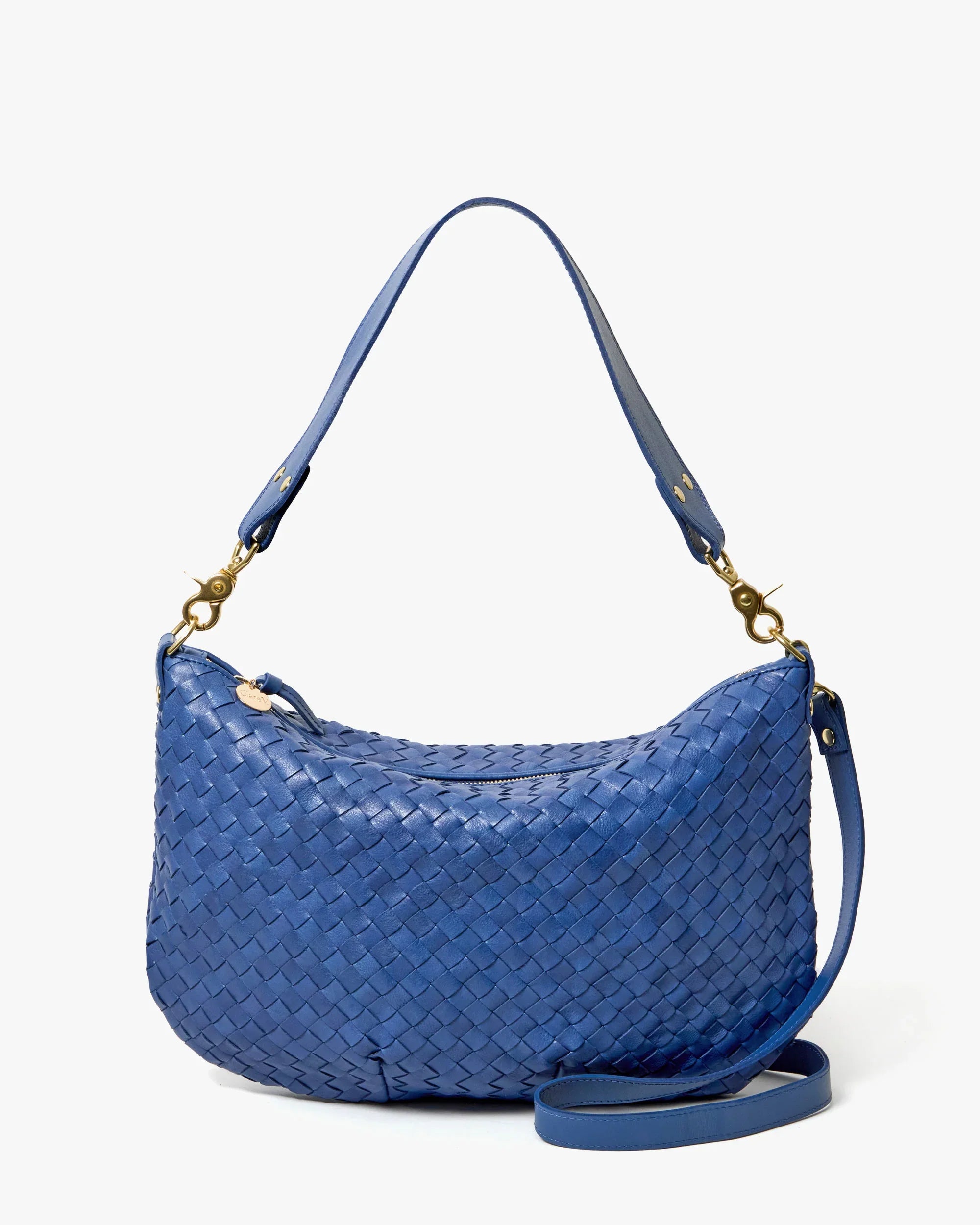 Moyen Messenger - French Blue Diagonal Woven