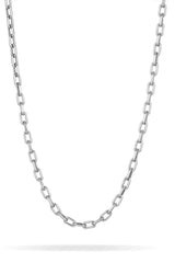4mm Wide 18" Italian Chain Link - Silver (By Special Order)
