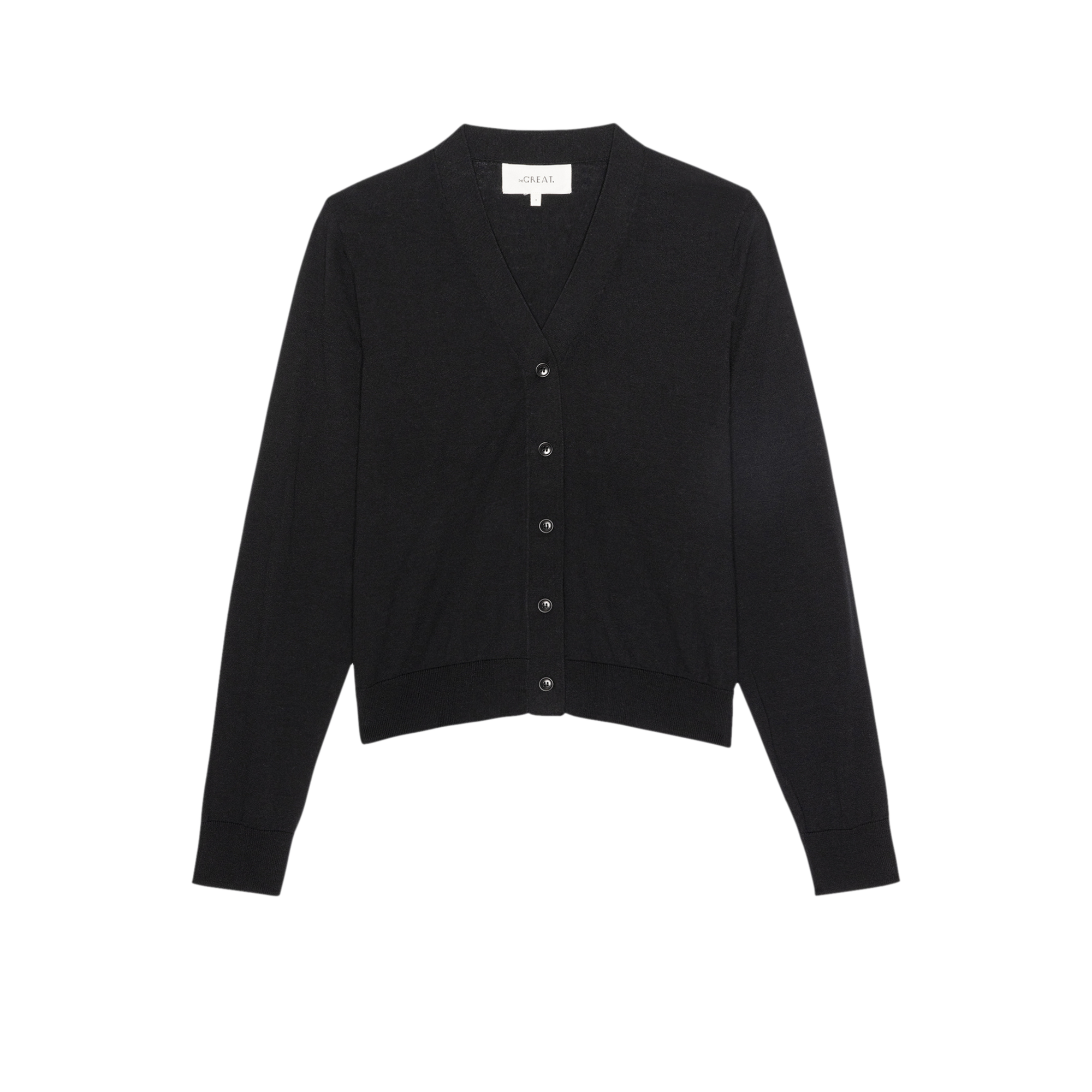 The Shrunken V-Neck Cardigan - Black