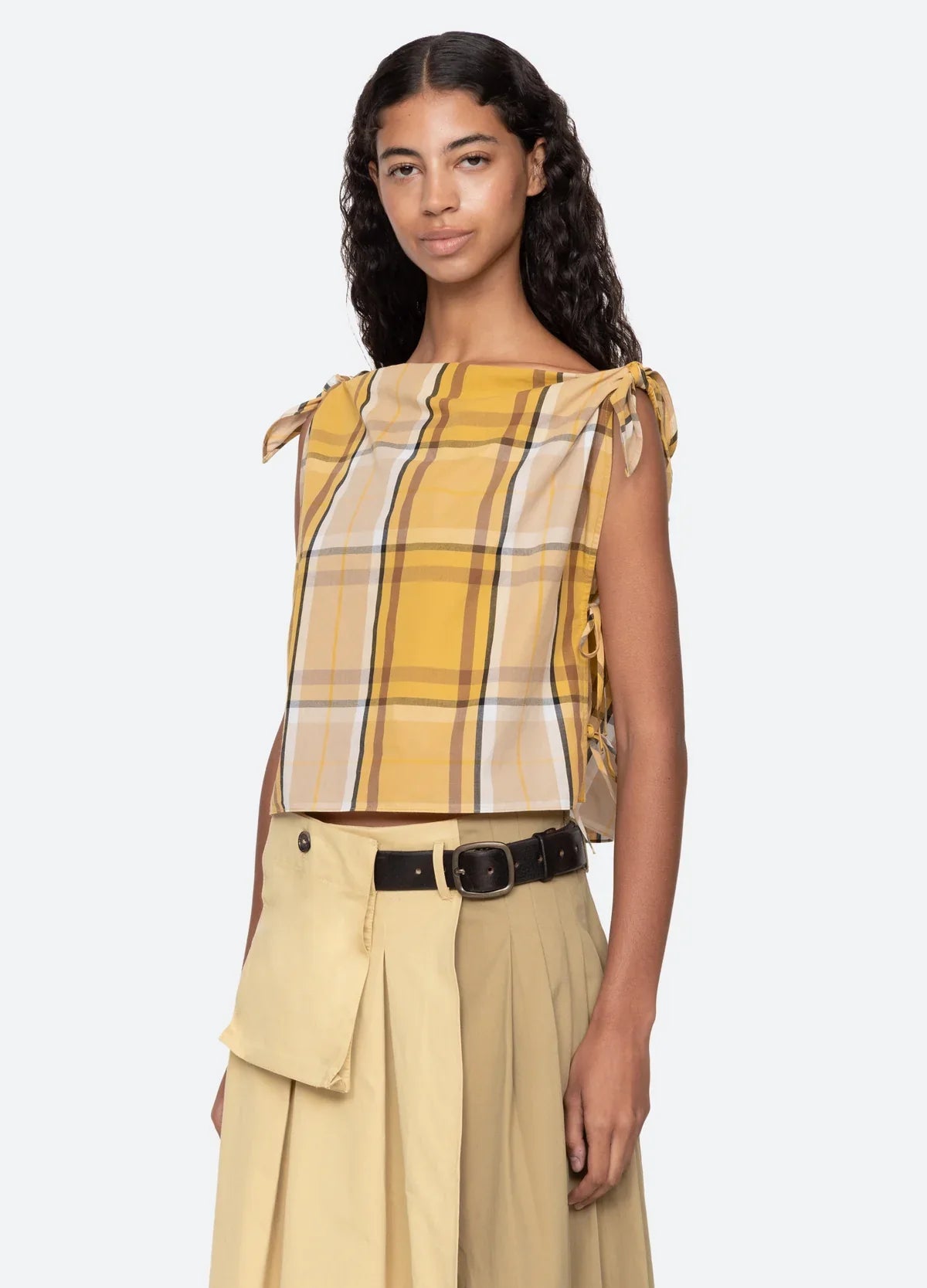 Copeland Plaid Top - Yellow