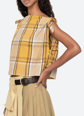 Copeland Plaid Top - Yellow