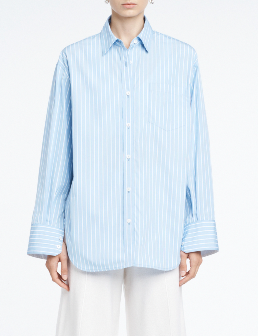Tunic Shirt - Sky Blue Stripe