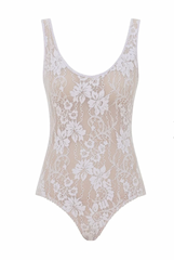 Lace Scoop Bodysuit - Lilac