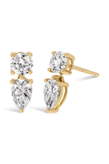 Diamond Pear Drop Earrings - Yellow Gold (By Special Order)