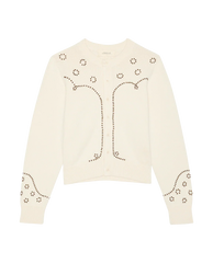 The Studded Cardigan - Natural