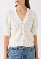 Tracy Cotton Cardigan - White
