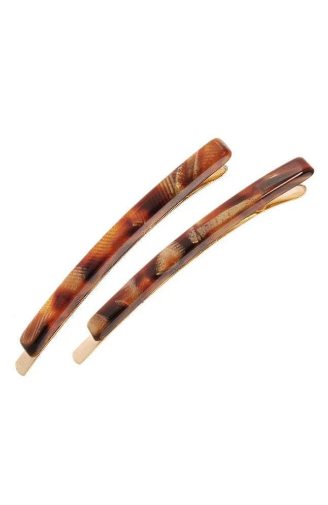Bobby Pin Pair on Gold Wire - Classic - Africa