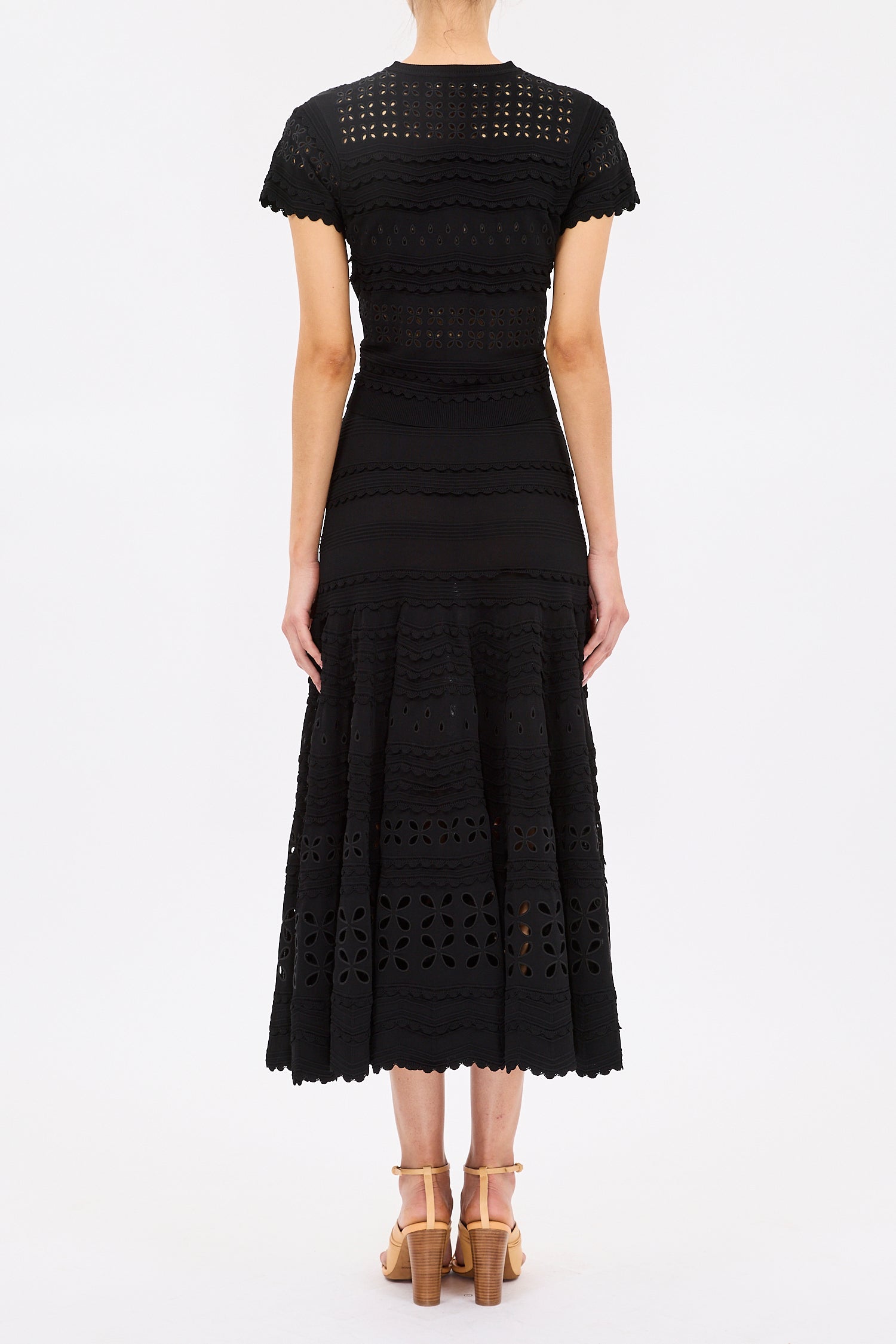 Annisa Eyelet Knit Skirt - Noir