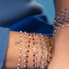 6.7" Classic Gigi Bracelet - Poppy + Yellow Gold