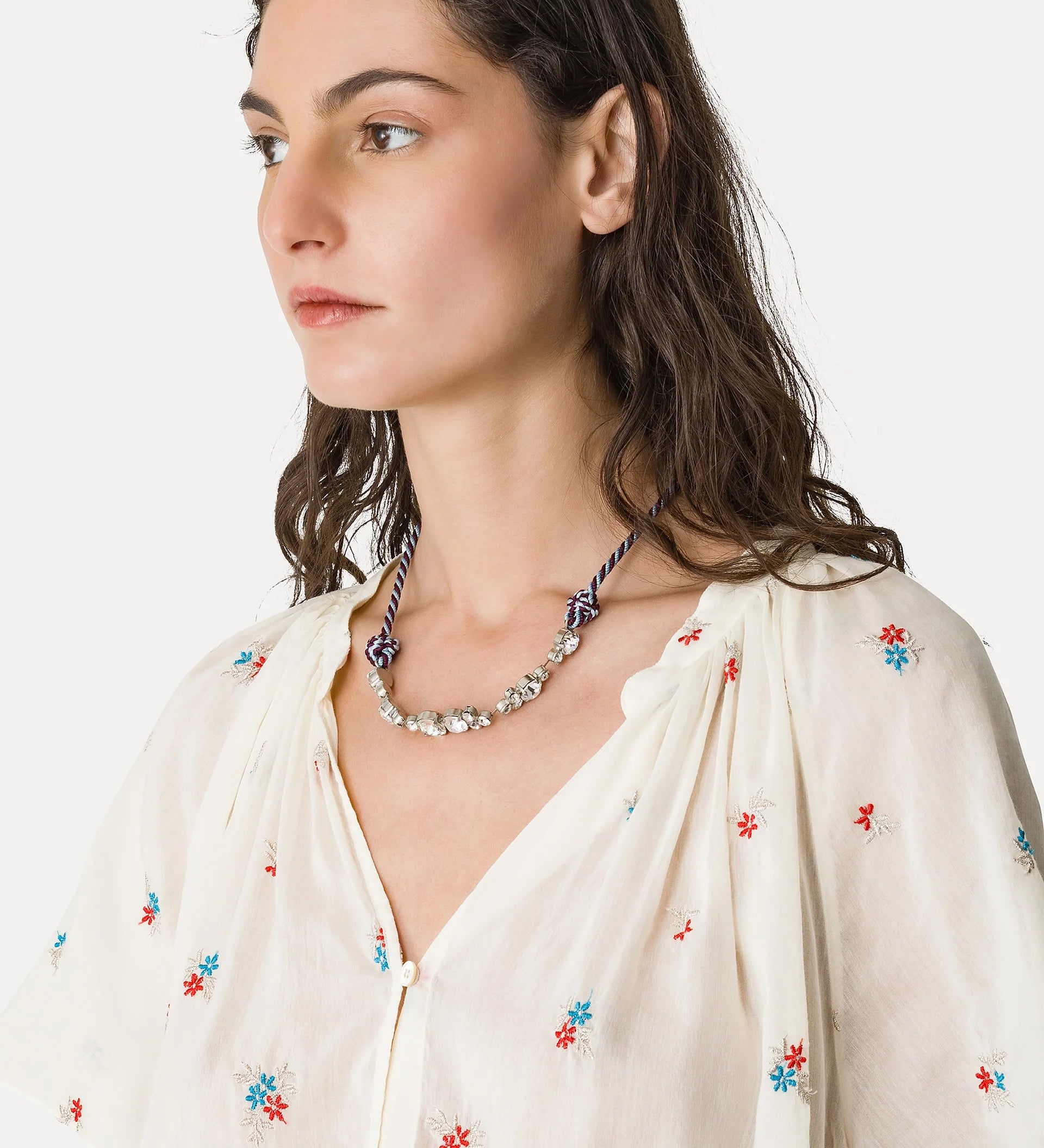 14876_MY Shirt - Bohemian Shirt with “Petites Fleurs” Embroidery - Ivory