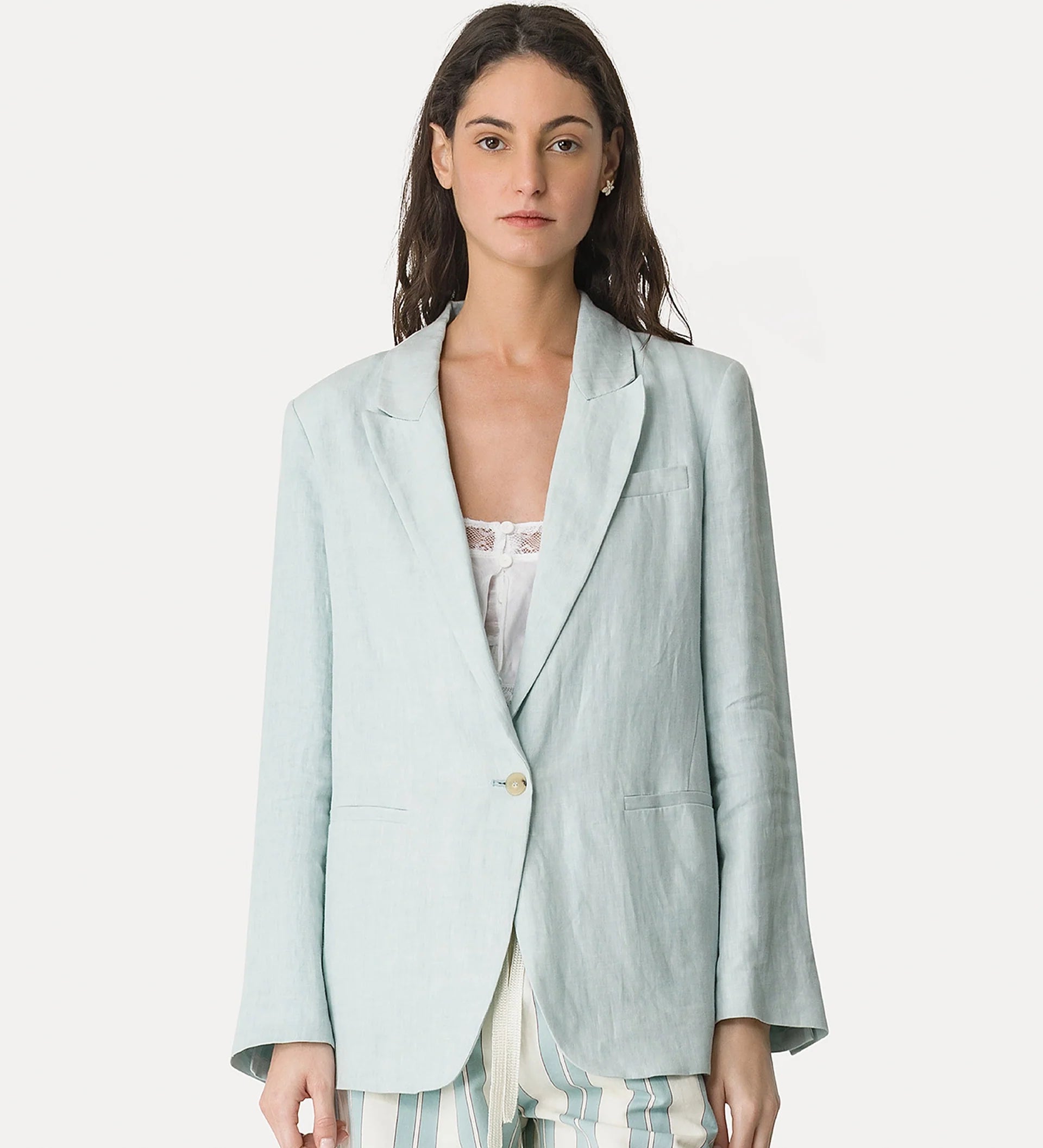 14825_My Jacket - Chic Linen Jacket - Crystal