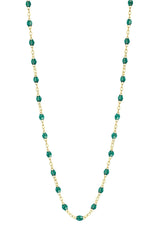 16.5" Classic Gigi Necklace - Emerald + Yellow Gold