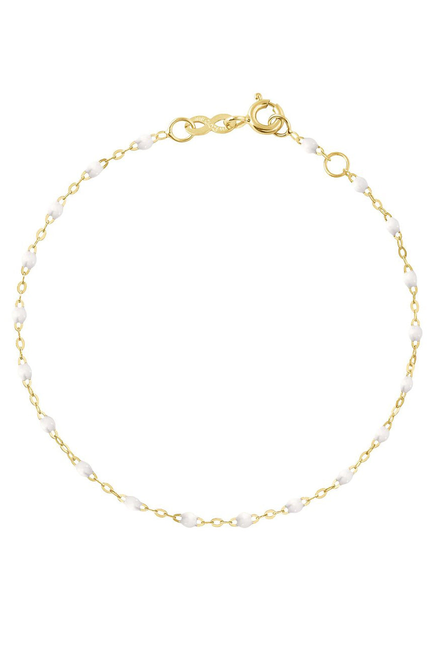 6.7" Classic Gigi Bracelet - White + Yellow Gold