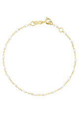 6.7" Classic Gigi Bracelet - White + Yellow Gold